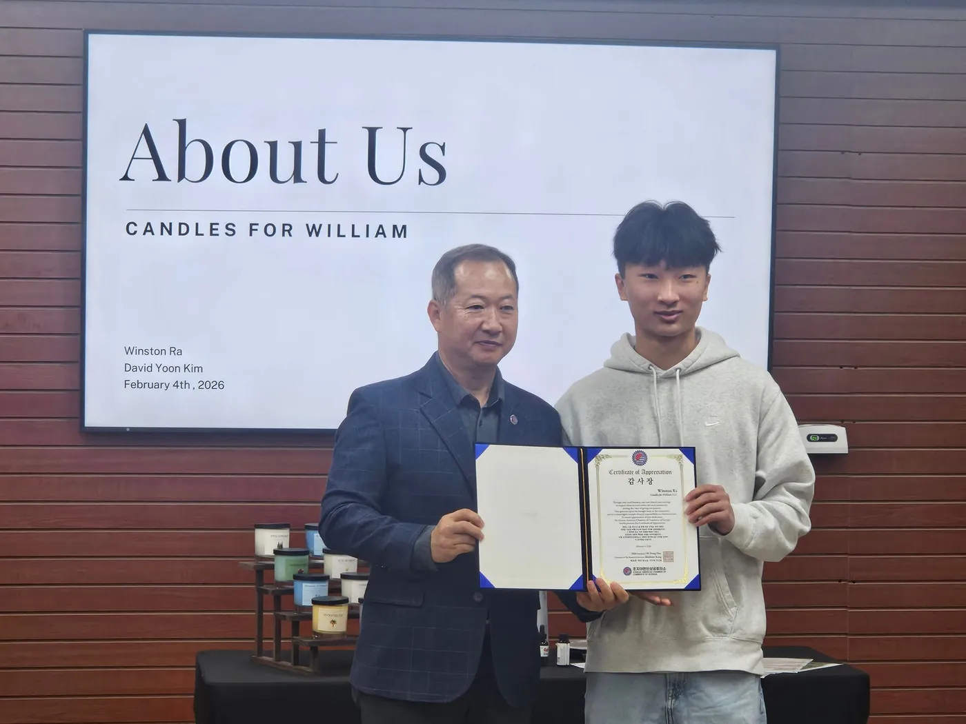 Candles for William 감사장·후원금 전달 현장 사진